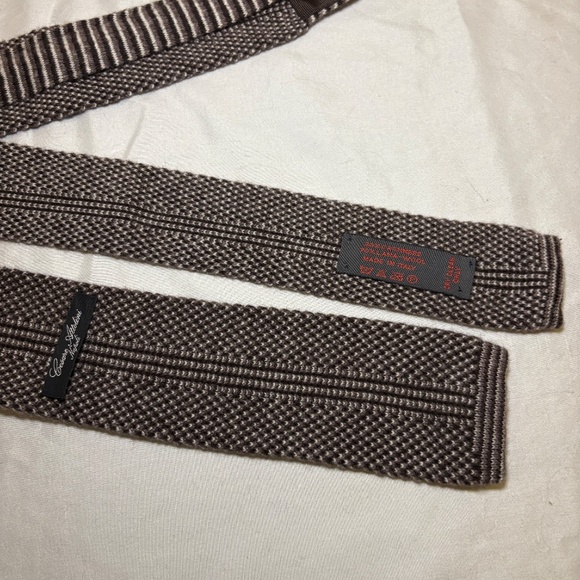 Cesare Attolini Napoli Cashmere/Wool Flat End Tie Grenadine Weave Made in Italy - Picture 2 of 8